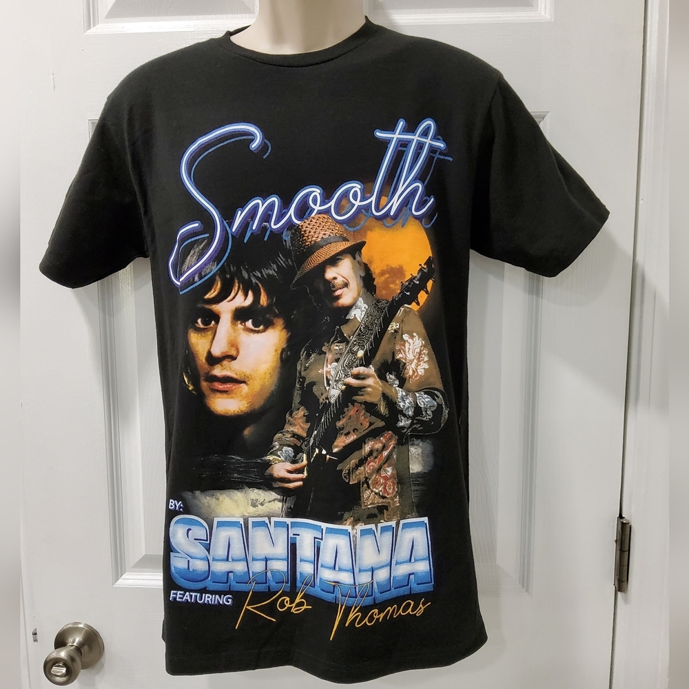 Carlos Santana & Rob Thomas SMOOTH Supernatural Album Short Sleeve TShirt Size S - Picture 3 of 10